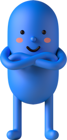 Confident Oval 3d Character Illustration